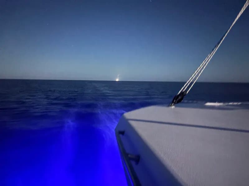 A calm day under sail on the Mediterranean aboard the Leopard 42